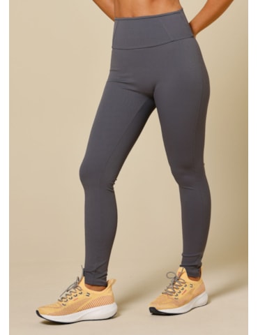 CALÇA LEGGING CANELADA MARÉ CINZA GRAFITE