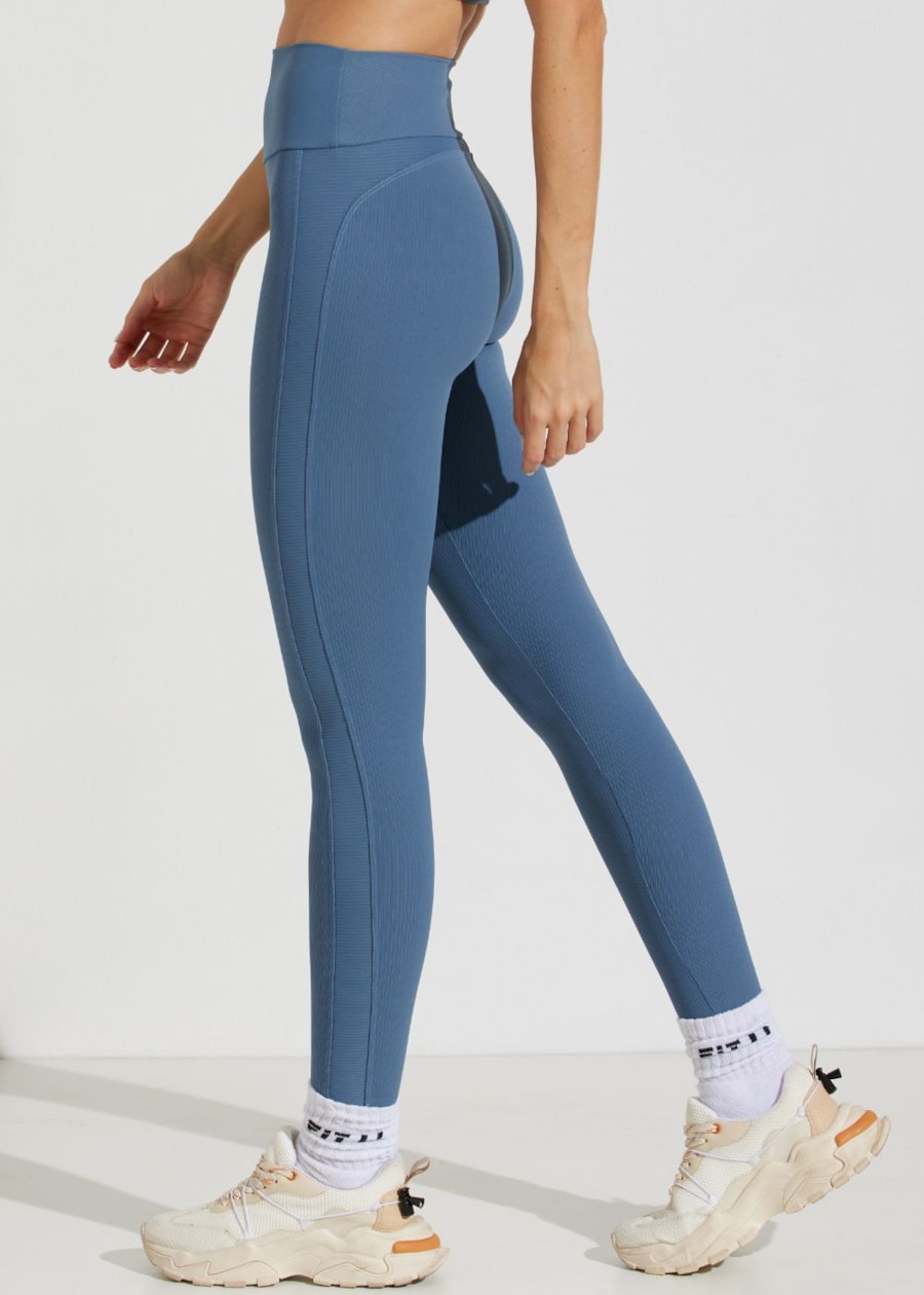 CALÇA LEGGING CANELADA RUE AZUL