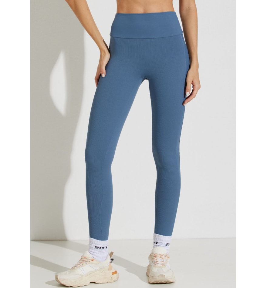 CALÇA LEGGING CANELADA RUE AZUL