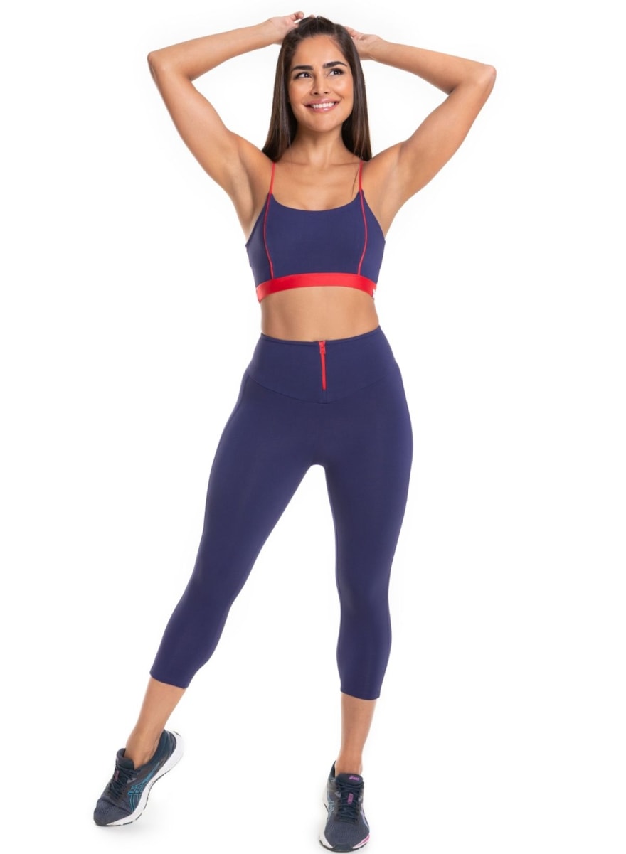 CALÇA LEGGING CAPRI IMPULSE AZUL MARINHO