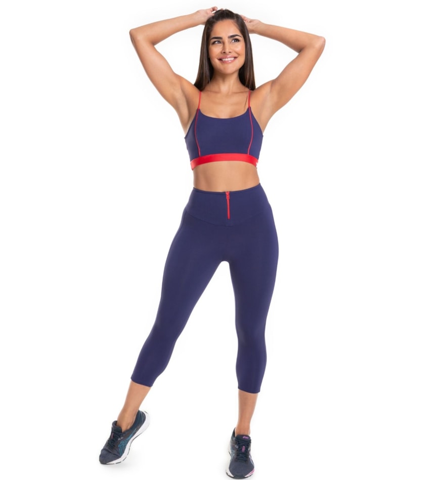 CALÇA LEGGING CAPRI IMPULSE AZUL MARINHO CALÇA LEGGING CAPRI IMPULSE AZUL MARINHO