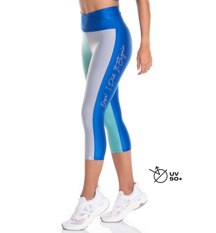 CALÇA LEGGING CAPRI OOPS! AZUL BIC / VERDE MENTA / CINZA CALÇA LEGGING CAPRI OOPS! AZUL BIC / VERDE MENTA / CINZA