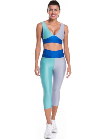 CALÇA LEGGING CAPRI OOPS! AZUL BIC / VERDE MENTA / CINZA CALÇA LEGGING CAPRI OOPS! AZUL BIC / VERDE MENTA / CINZA