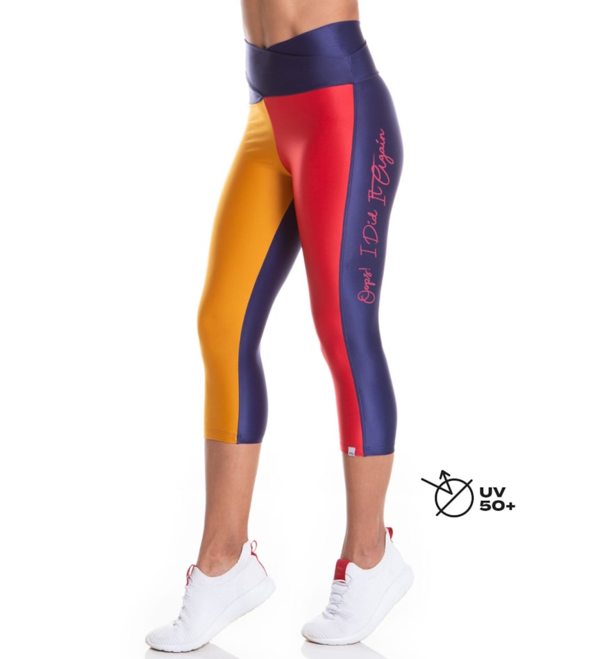 CALÇA LEGGING CAPRI OOPS! MARINHO / DAMASCO / VERMELHO CALÇA LEGGING CAPRI OOPS! MARINHO / DAMASCO / VERMELHO