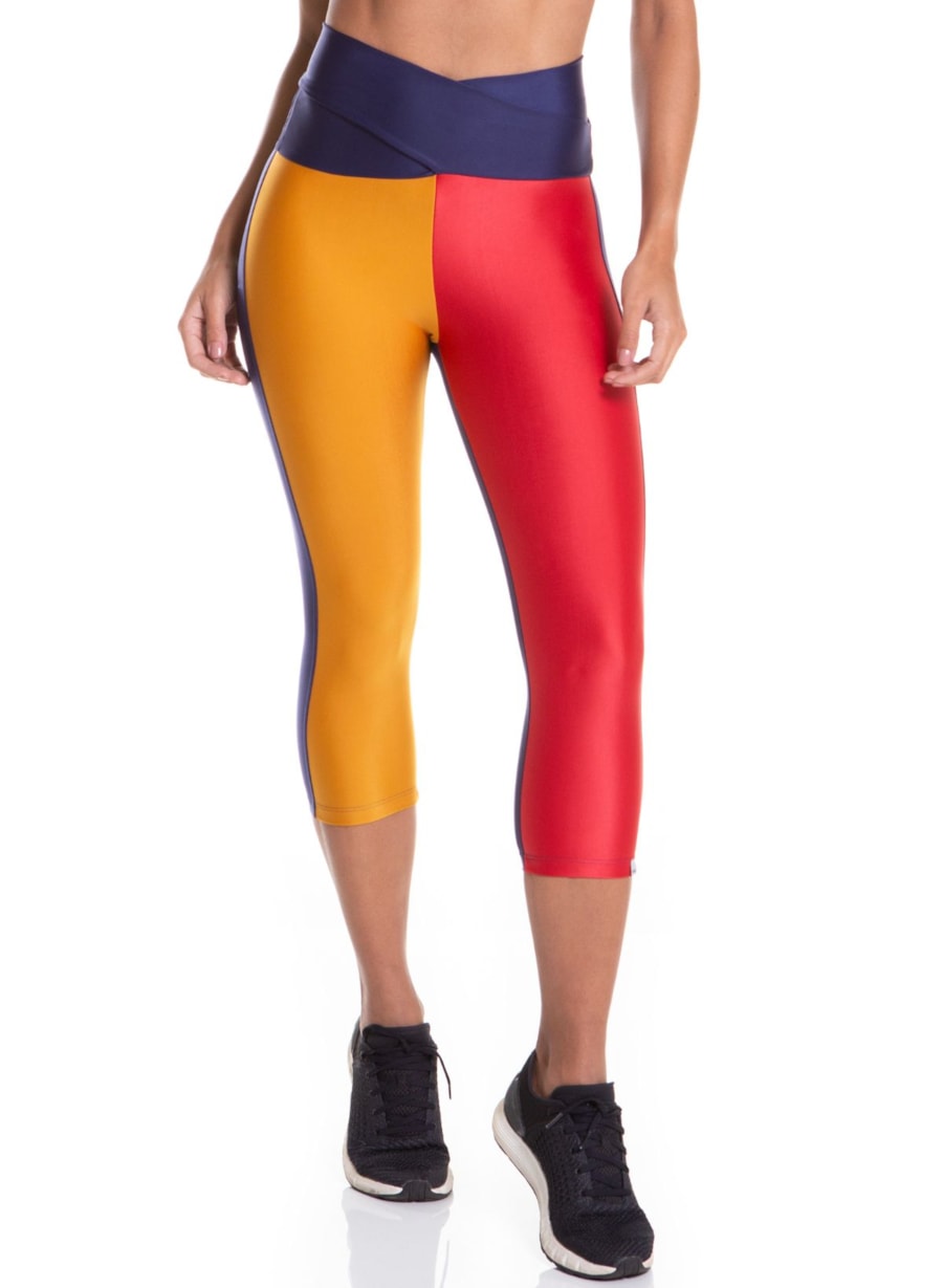 CALÇA LEGGING CAPRI OOPS! MARINHO / DAMASCO / VERMELHO