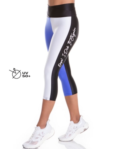 CALÇA LEGGING CAPRI OOPS! PRETO / AZUL / BRANCO