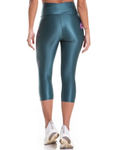 CALÇA LEGGING CAPRI OOPS! VERDE ESCURO / VERDE MARINE / LILÁS