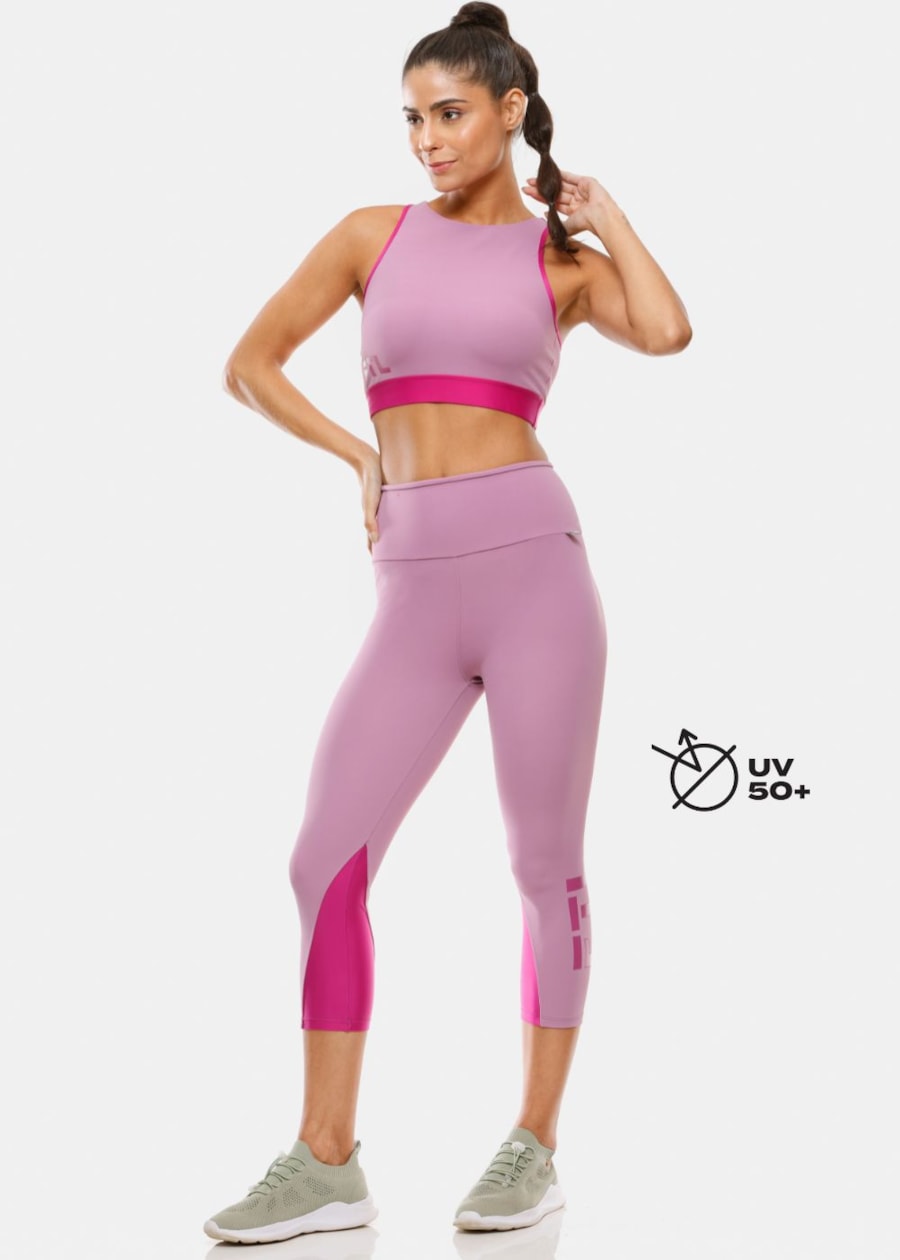 CALÇA LEGGING CAPRI TREND LAVANDA