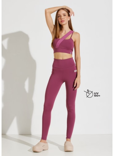 CALÇA LEGGING CINTURA ALTA PARIS LILÁS