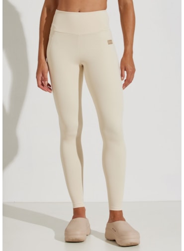 CALÇA LEGGING CINTURA ALTA PARIS OFF WHITE