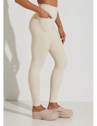 CALÇA LEGGING CINTURA ALTA PARIS OFF WHITE