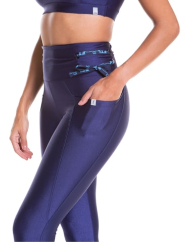 CALÇA LEGGING CLUB AZUL MARINHO