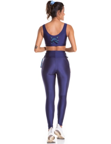 CALÇA LEGGING CLUB AZUL MARINHO