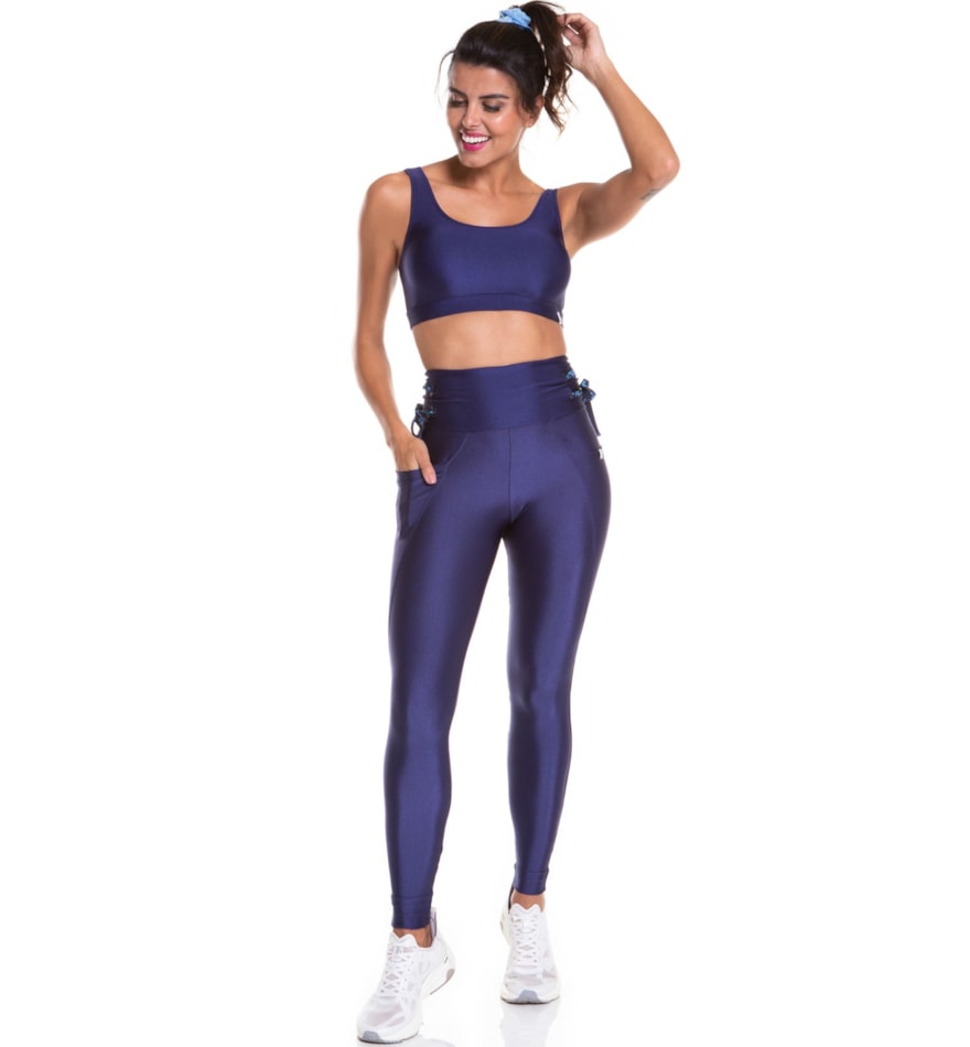 CALÇA LEGGING CLUB AZUL MARINHO