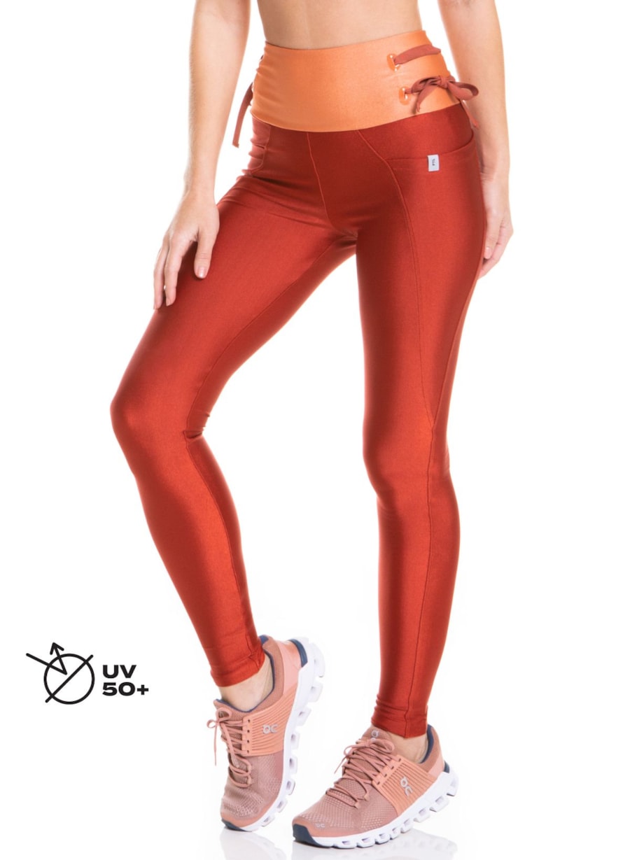 CALÇA LEGGING CLUB VERMELHO TELHA
