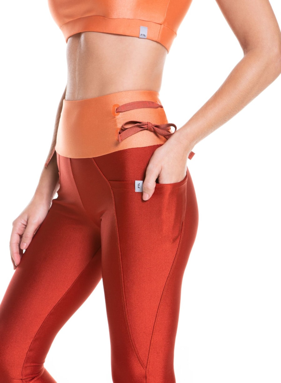CALÇA LEGGING CLUB VERMELHO TELHA