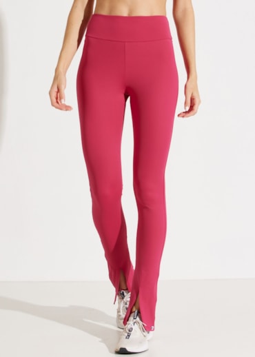 Produto CALÇA LEGGING COM ABERTURA FRONTAL TENDANCE ROSA CEREJA