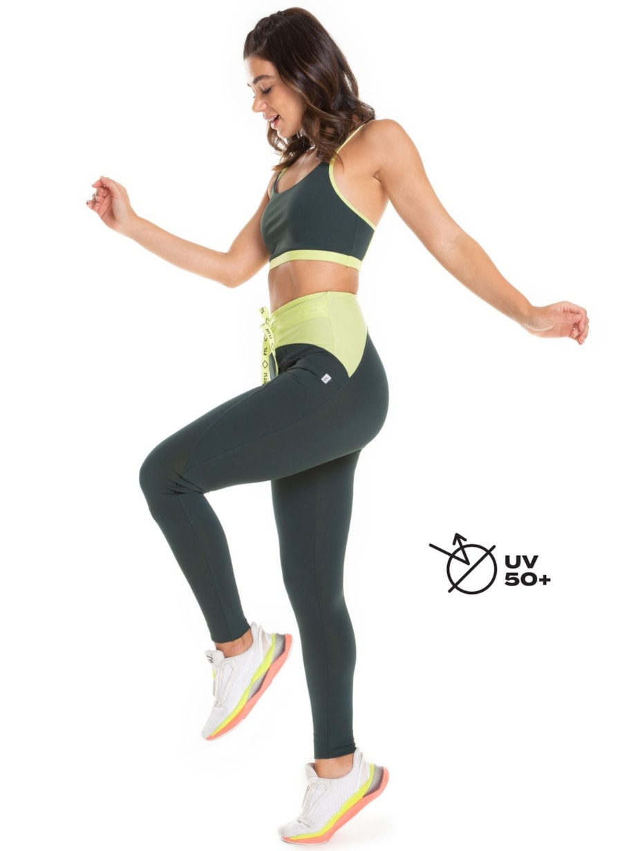 CALÇA LEGGING COM BOLSO ID. VERDE ESCURO