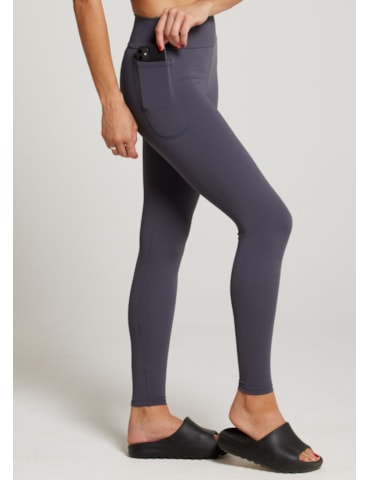 CALÇA LEGGING COM BOLSO NG CINZA