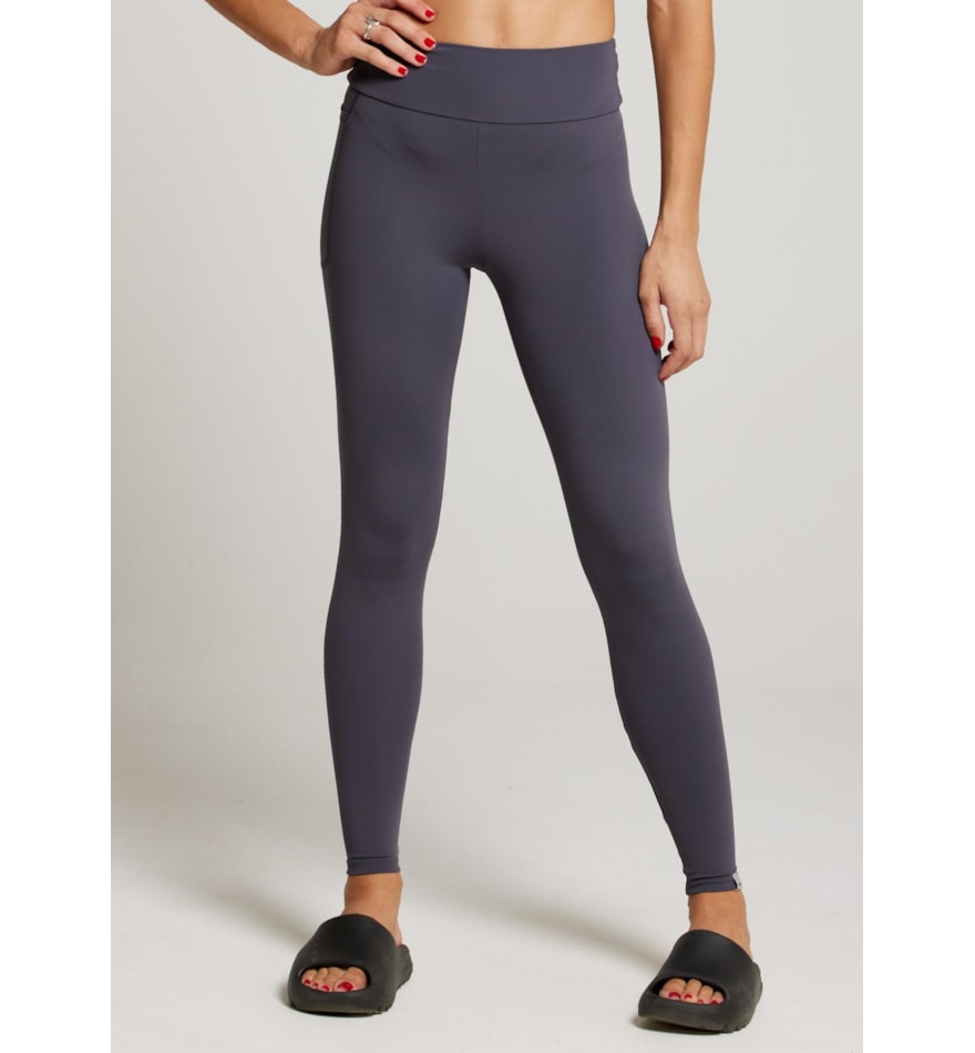 CALÇA LEGGING COM BOLSO NG CINZA