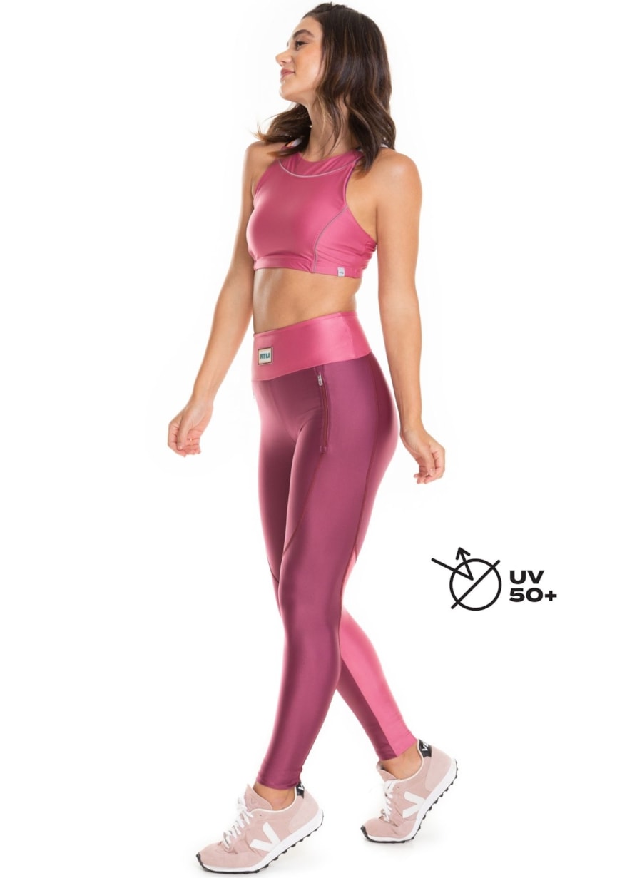 CALÇA LEGGING COM BOLSO PUBLIC ROSA VIOLETA