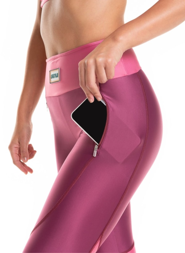 CALÇA LEGGING COM BOLSO PUBLIC ROSA VIOLETA