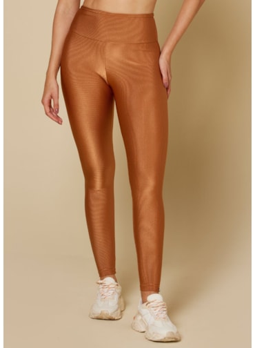 CALÇA LEGGING COM TEXTURA E BOLSOS POEMA MARROM