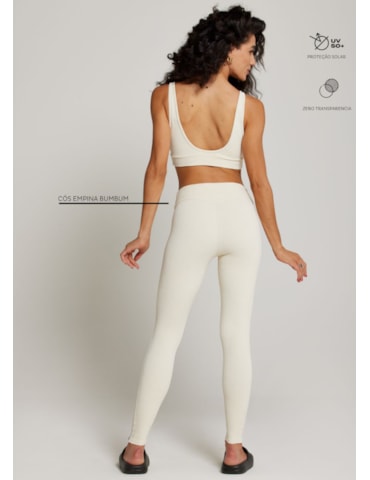 CALÇA LEGGING COM TEXTURA MOOD JQ OFF WHITE