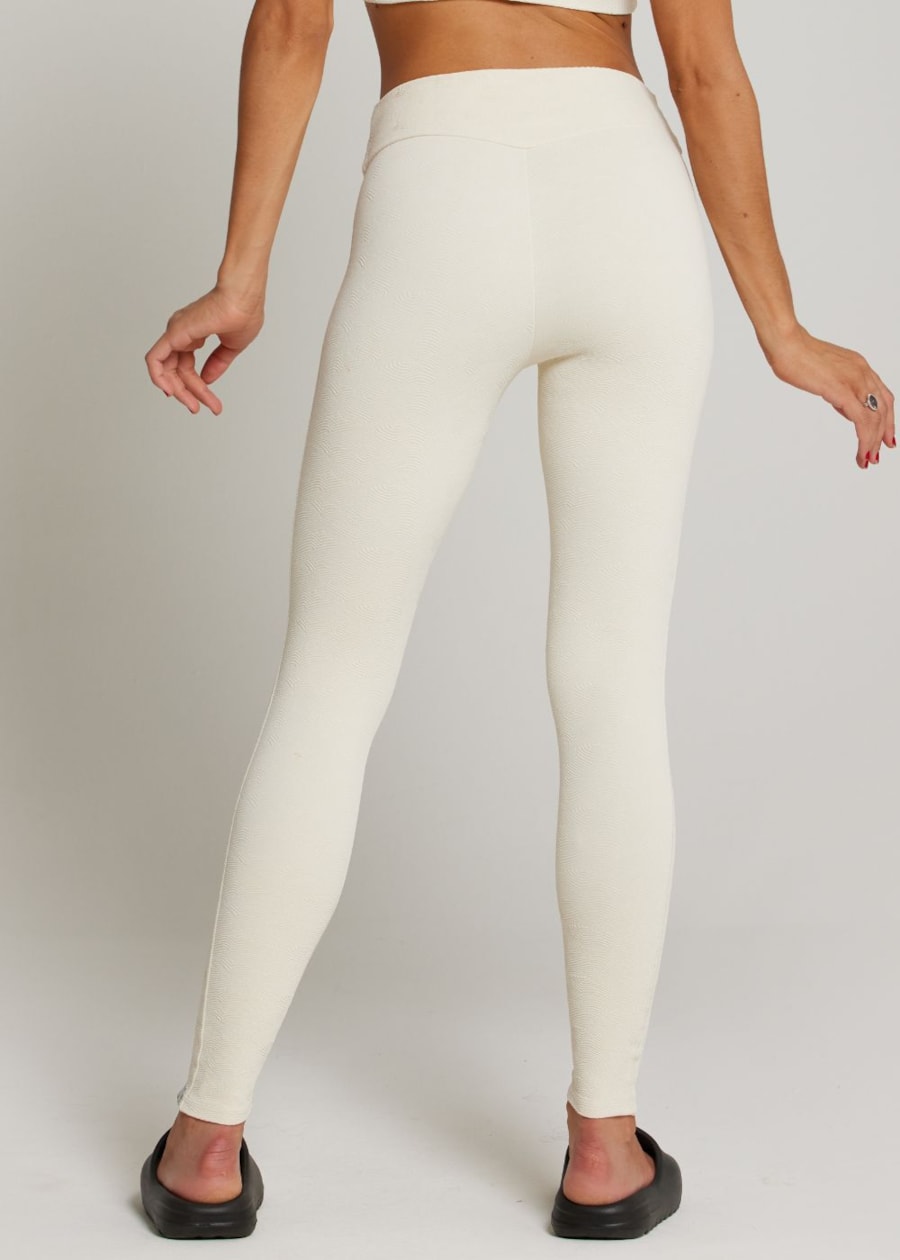 CALÇA LEGGING COM TEXTURA MOOD JQ OFF WHITE
