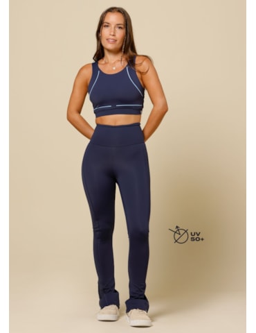 CALÇA LEGGING COM ZIPER LEBLON AZUL MARINHO