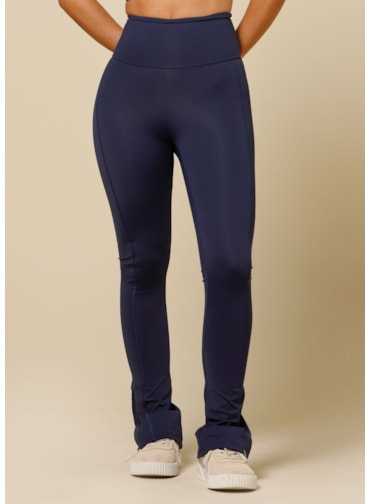 CALÇA LEGGING COM ZIPER LEBLON AZUL MARINHO