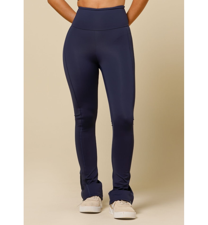 CALÇA LEGGING COM ZIPER LEBLON AZUL MARINHO