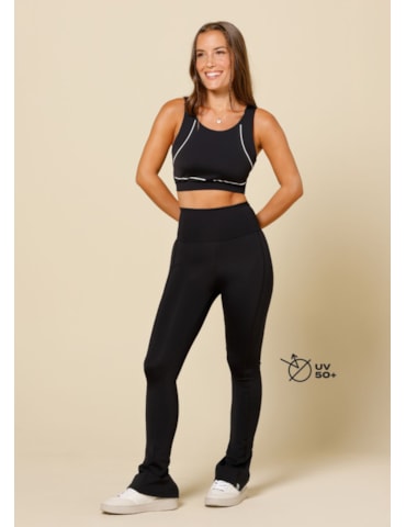 CALÇA LEGGING COM ZIPER LEBLON PRETO