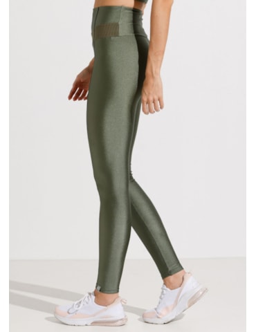 CALÇA LEGGING CORAGEM VERDE METÁLICO