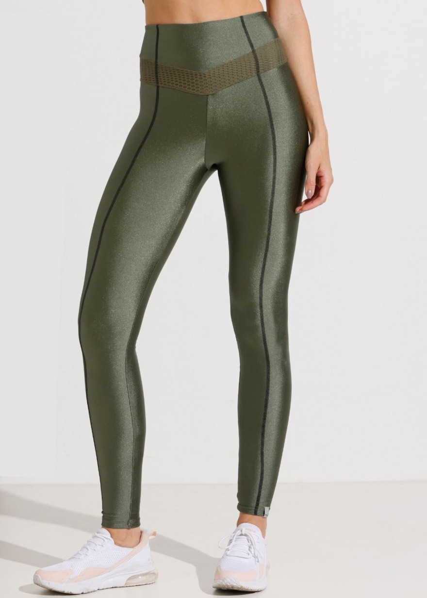 CALÇA LEGGING CORAGEM VERDE METÁLICO CALÇA LEGGING CORAGEM VERDE METÁLICO