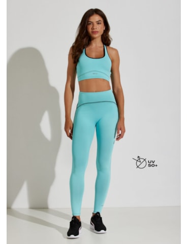 CALÇA LEGGING CÓS ALTO ACTIVITÈ VERDE ÁGUA