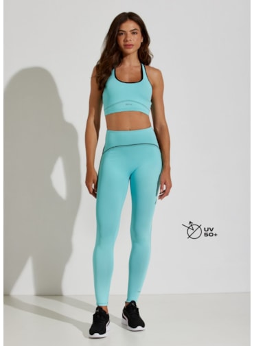 CALÇA LEGGING CÓS ALTO ACTIVITÈ VERDE ÁGUA