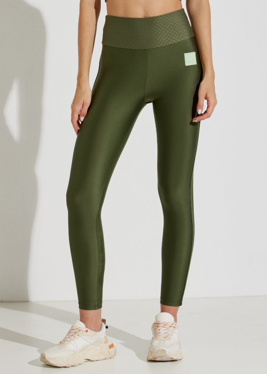 CALÇA LEGGING CÓS ALTO EIFFEL VERDE MILITAR CALÇA LEGGING CÓS ALTO EIFFEL VERDE MILITAR