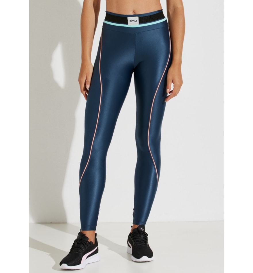 CALÇA LEGGING CÓS ALTO VIVEZ AZUL