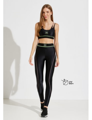 CALÇA LEGGING CÓS ALTO VIVEZ PRETO