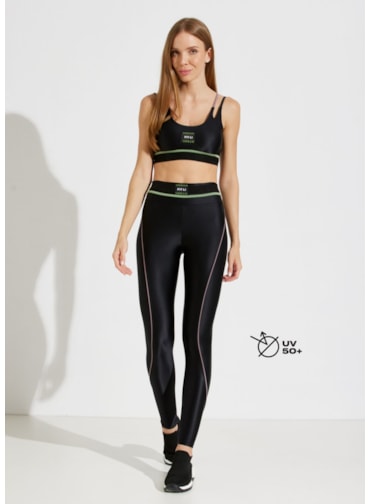 CALÇA LEGGING CÓS ALTO VIVEZ PRETO