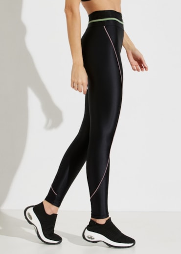 CALÇA LEGGING CÓS ALTO VIVEZ PRETO
