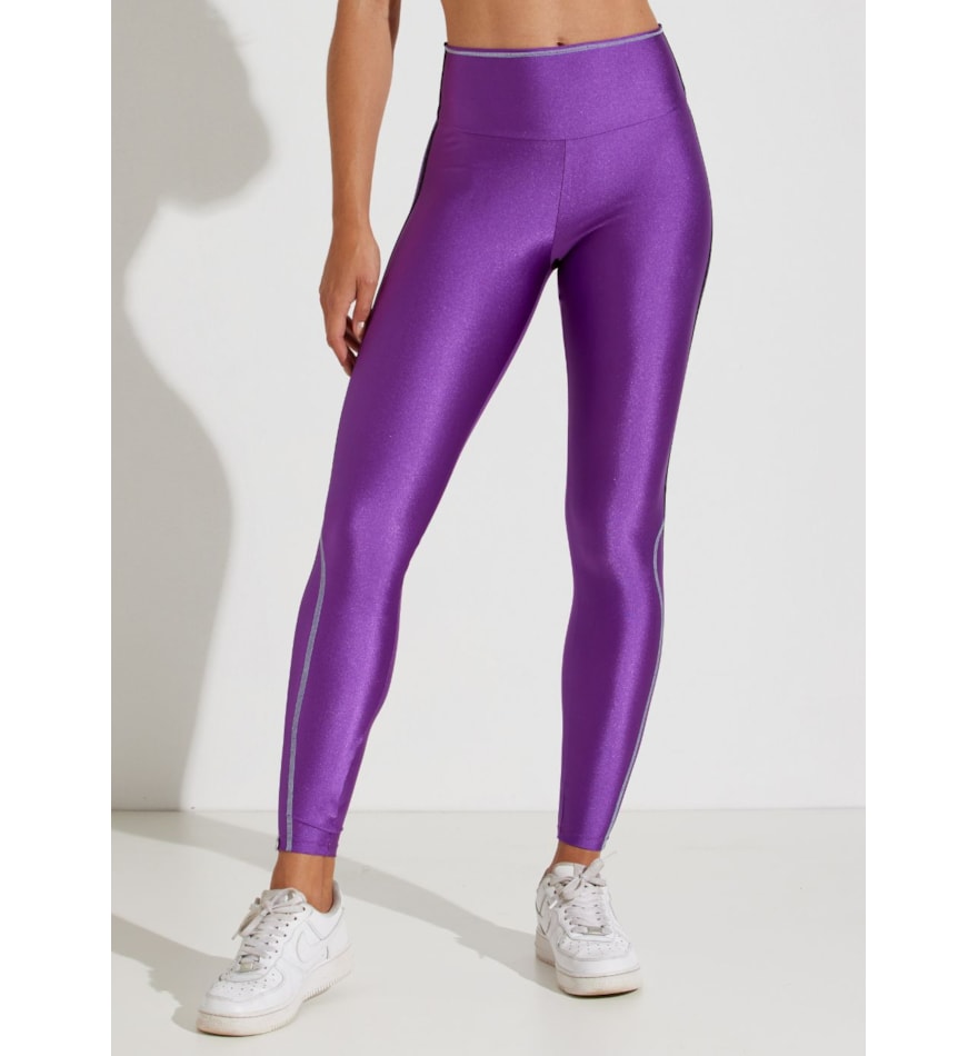 CALÇA LEGGING CÓS ALTO VOYAGE ROXO ORQUÍDEA