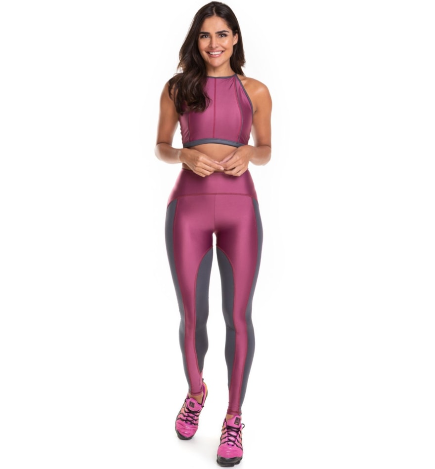 CALÇA LEGGING ELEGANCE ROSA VIOLETA CALÇA LEGGING ELEGANCE ROSA VIOLETA
