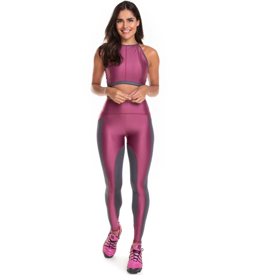 CALÇA LEGGING ELEGANCE ROSA VIOLETA