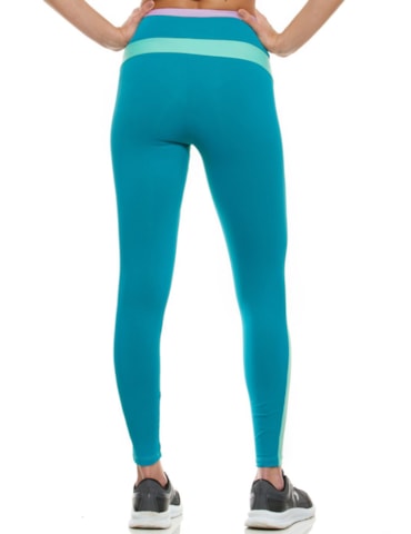 CALÇA LEGGING FEELINGS AZUL PISCINA / VERDE MENTA