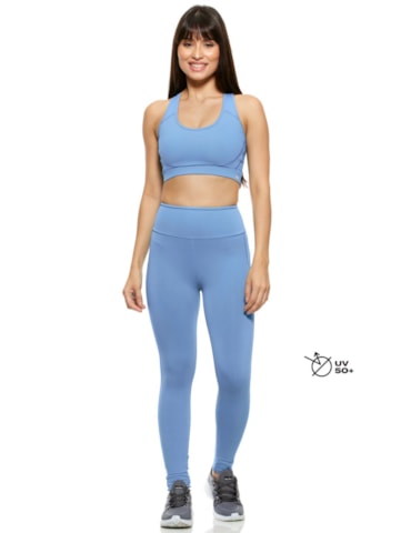 CALÇA LEGGING FIT TOP AZUL BEBE