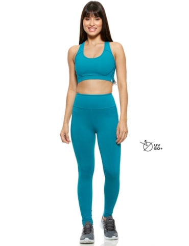 CALÇA LEGGING FIT TOP AZUL PISCINA