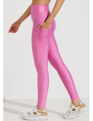 CALÇA LEGGING FRANCE ROSA COM BOLSO