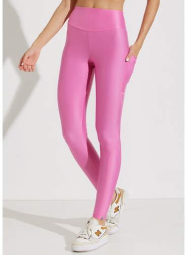 CALÇA LEGGING FRANCE ROSA COM BOLSO